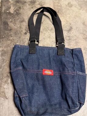Dickies mini Denim Tote Bag with Black Straps